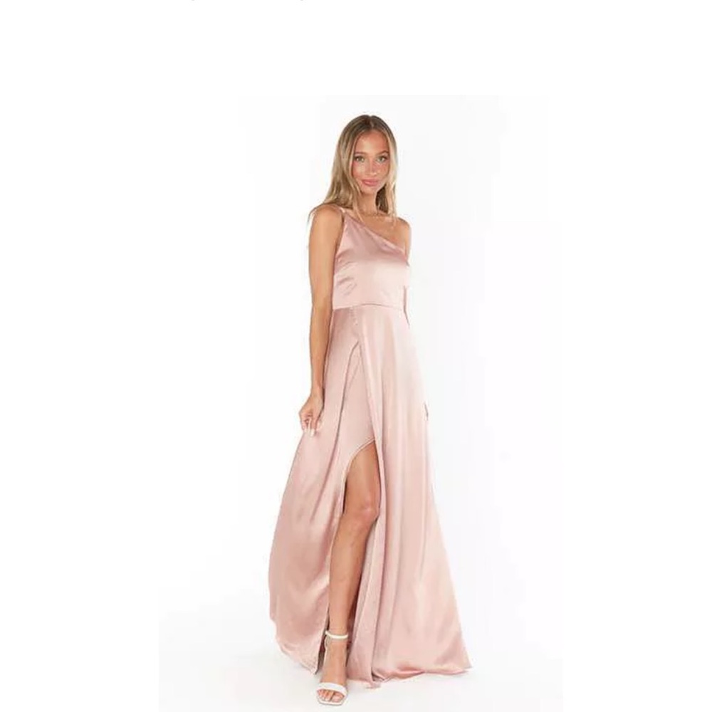 Show Me Your MuMu Blush One Shoulder Dress
